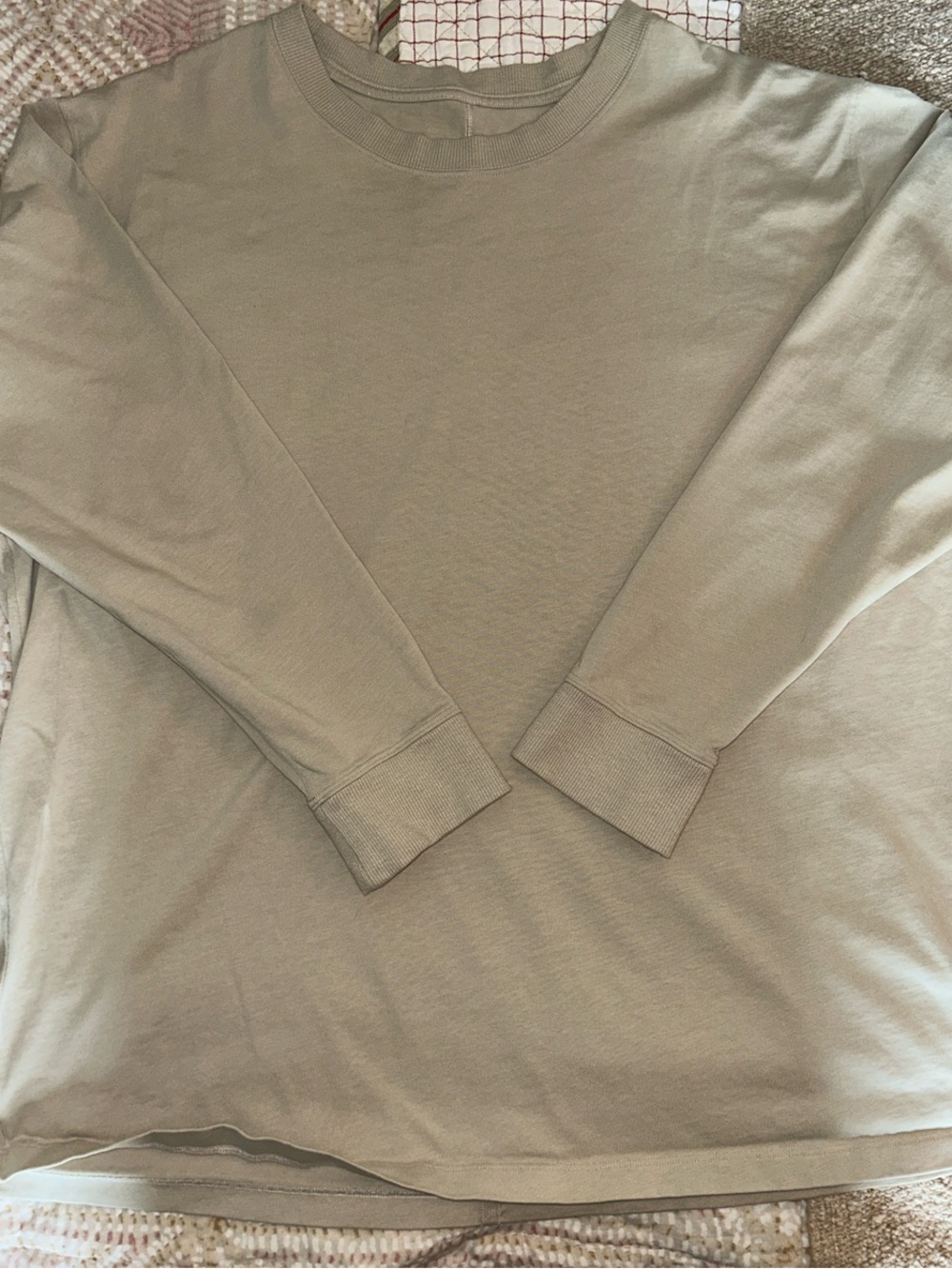 lululemon athletica Long Sleeve Tee in Light Taupe